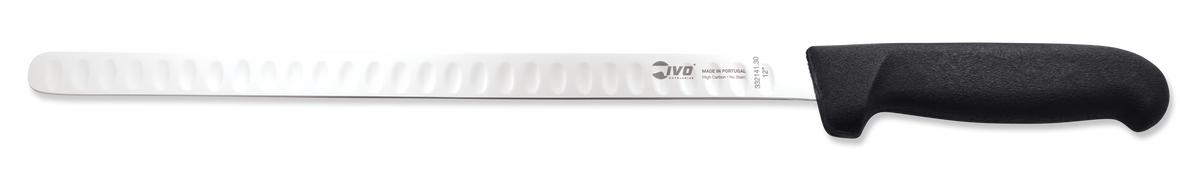 IVO® Butchercut 12" Black Slicing Knife with Grantons