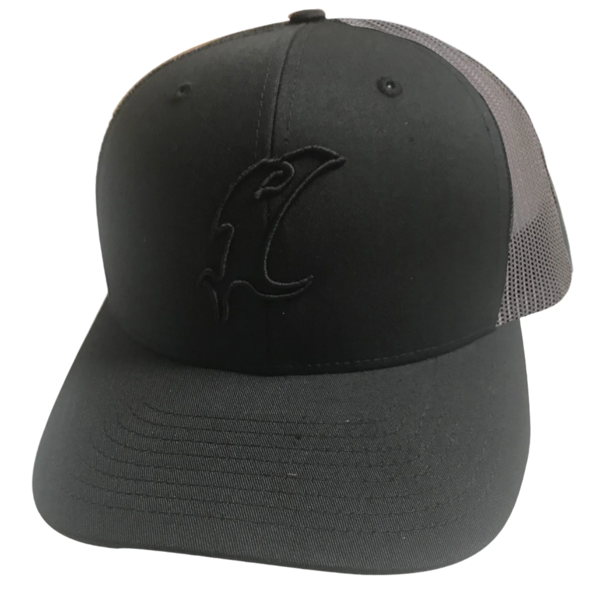 "Vic" Outline Black & Charcoal Adjustable Hat