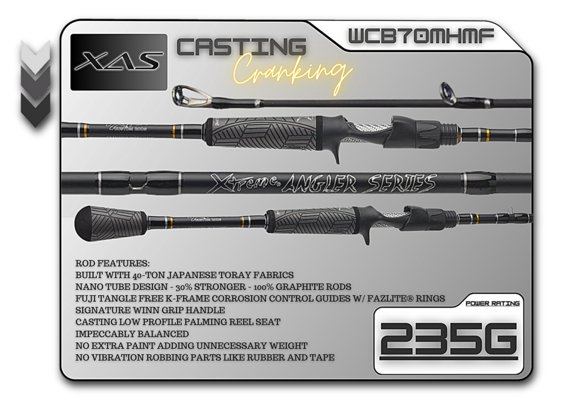 Fish Xtreme WCB70MHMF 7'0" Medium Heavy Mod-Fast Cranking Rod