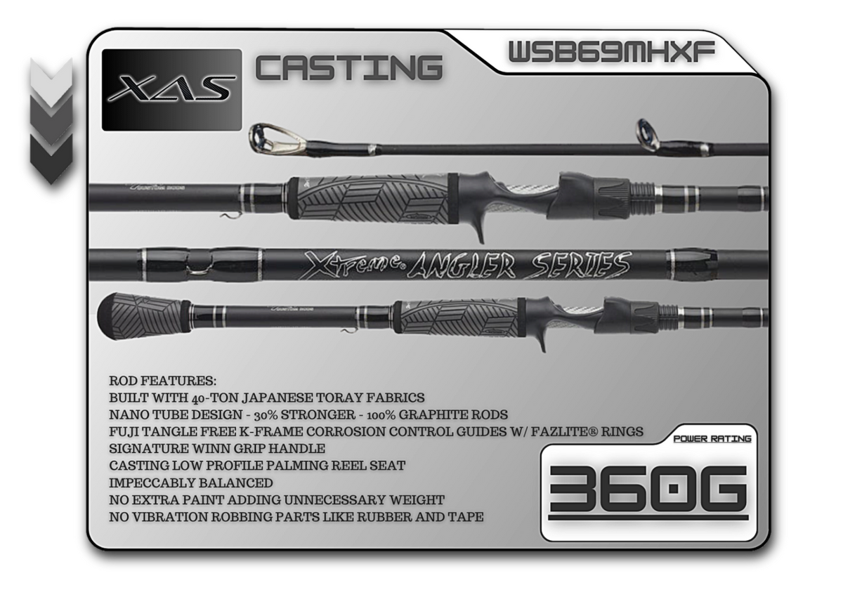 Fish Xtreme Legacy 6'9" Medium Heavy Extra-Fast Casting Rod – WSB69MHXF