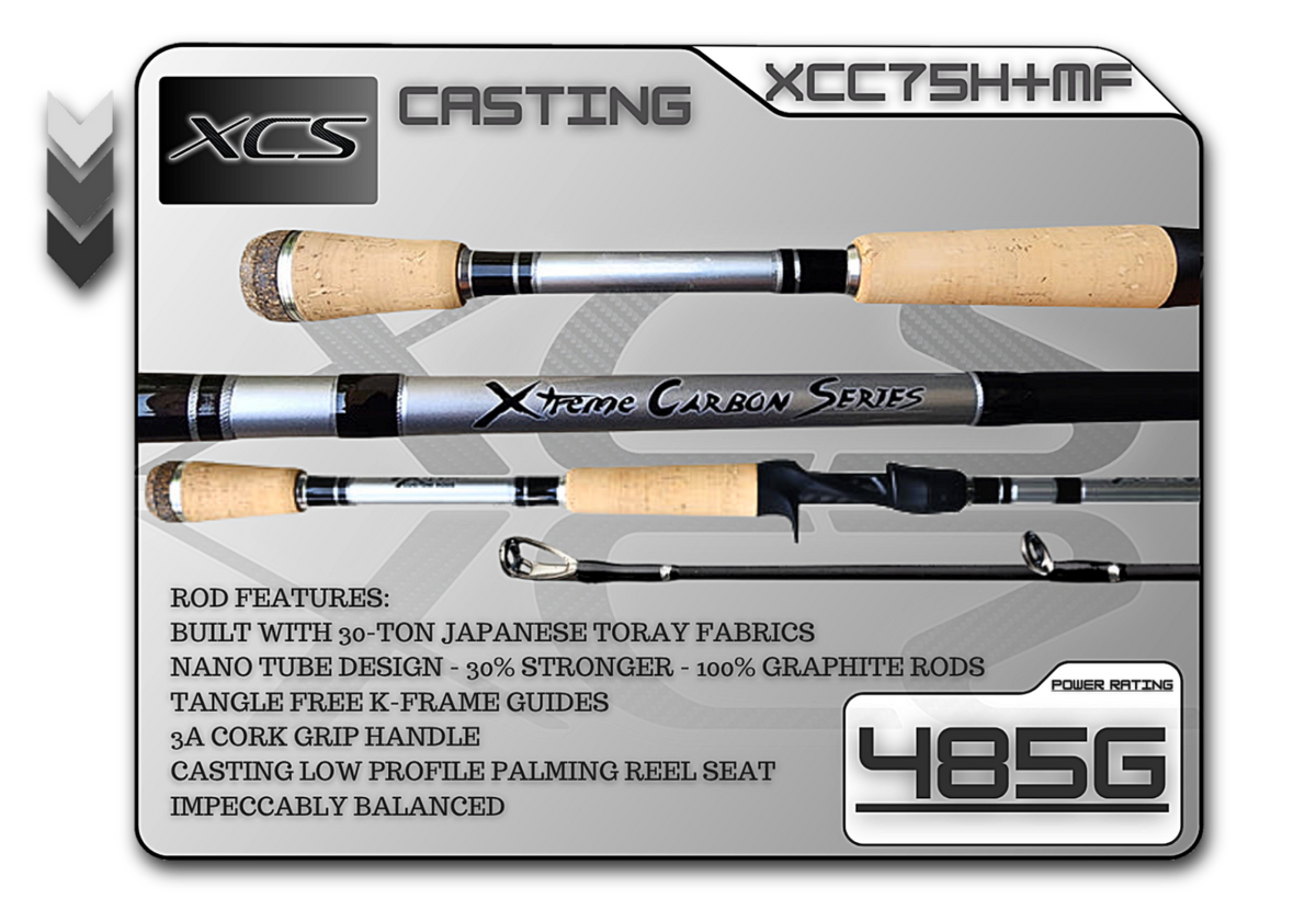 Fish Xtreme XCC75H+MF 7'5" Heavy Plus Mod-Fast Casting Rod