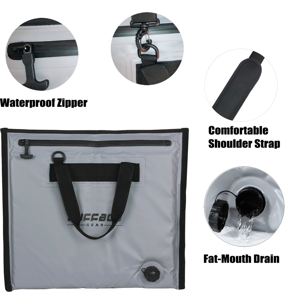 Buffalo Gear 20" Insulated Fish & Bait Cooler Bag