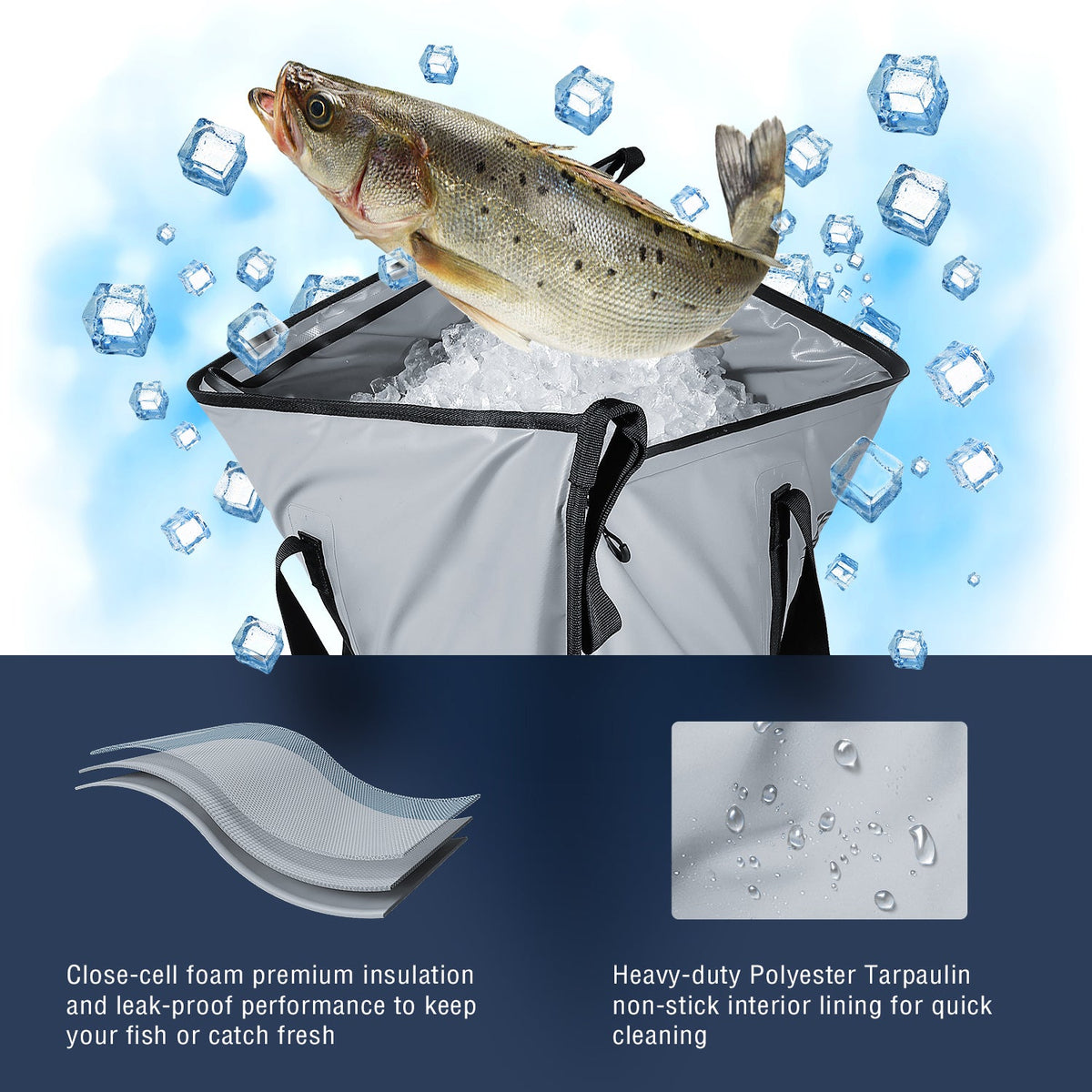 Buffalo Gear 20" Insulated Fish & Bait Cooler Bag