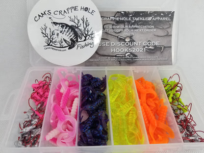 Cam's Double-Tailed Shad Crappie Tackle Kit – 120 Pieces
