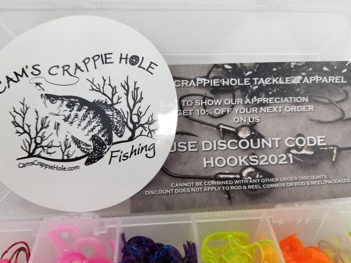 Cam's Double-Tailed Shad Crappie Tackle Kit – 120 Pieces