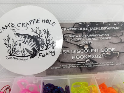 Cam's Double-Tailed Shad Crappie Tackle Kit – 120 Pieces