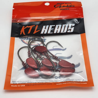 KTL Jig Heads with Gamakatsu Hooks – 7 Pack