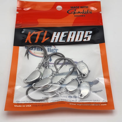 KTL Jig Heads with Gamakatsu Hooks – 7 Pack