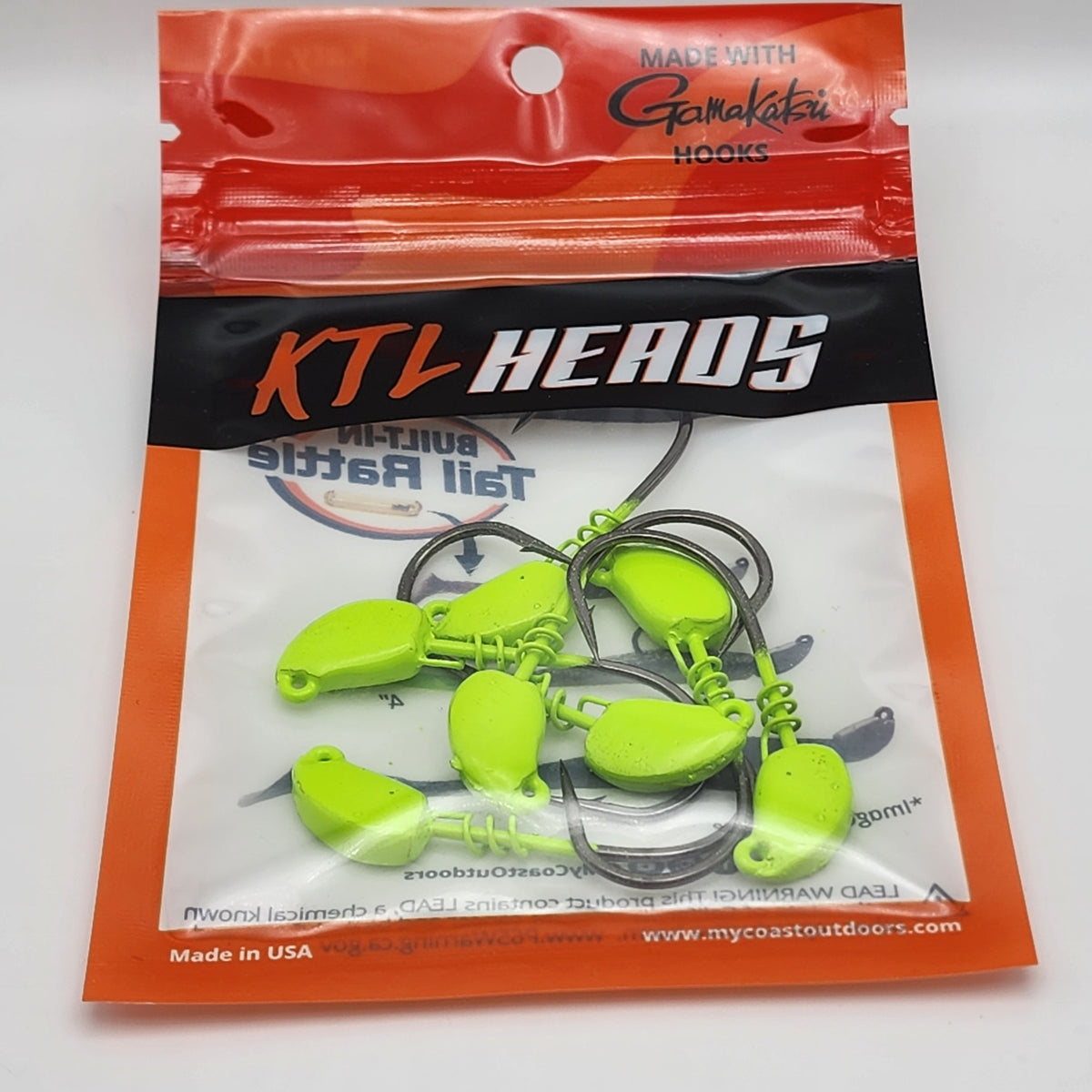 KTL Jig Heads with Gamakatsu Hooks – 7 Pack