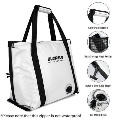 Buffalo Gear 27.5QT Insulated Fish Cooler Bag – Flat Bottom