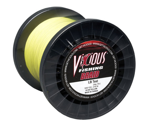 Vicious Standard Yellow Braid - 200 Lb Test
