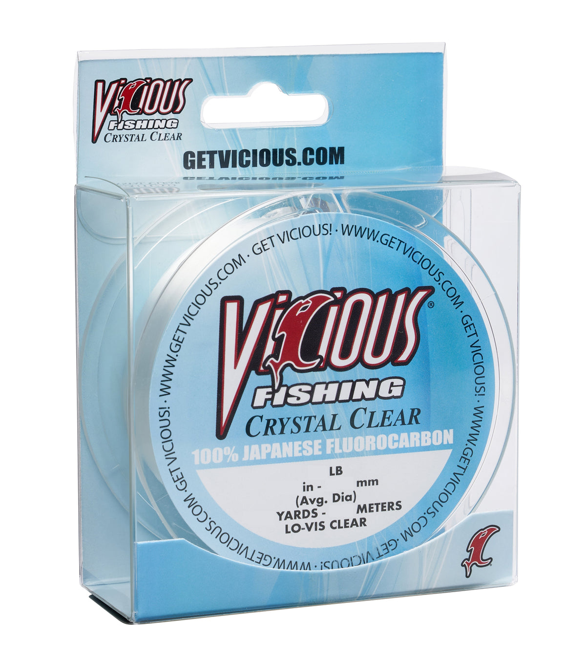 Vicious Crystal Clear 100% Japanese Fluorocarbon - 20 Lb Test
