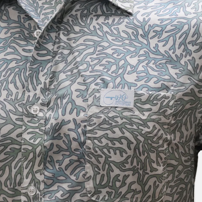 Coral Button Up