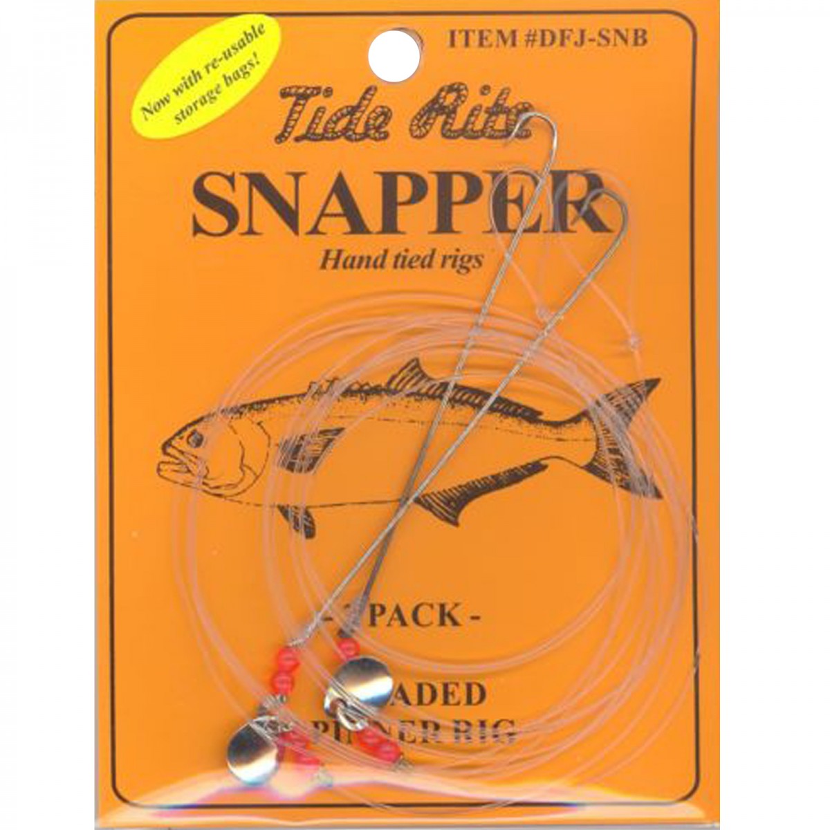 Tide Rite DFJ-SNB Snapper Bluefish Beaded Spinner Rig
