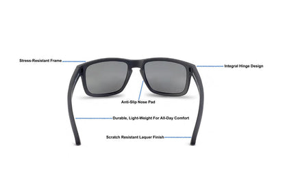 Skeleton Optics Decoy Blackout Polarized Fishing Sunglasses