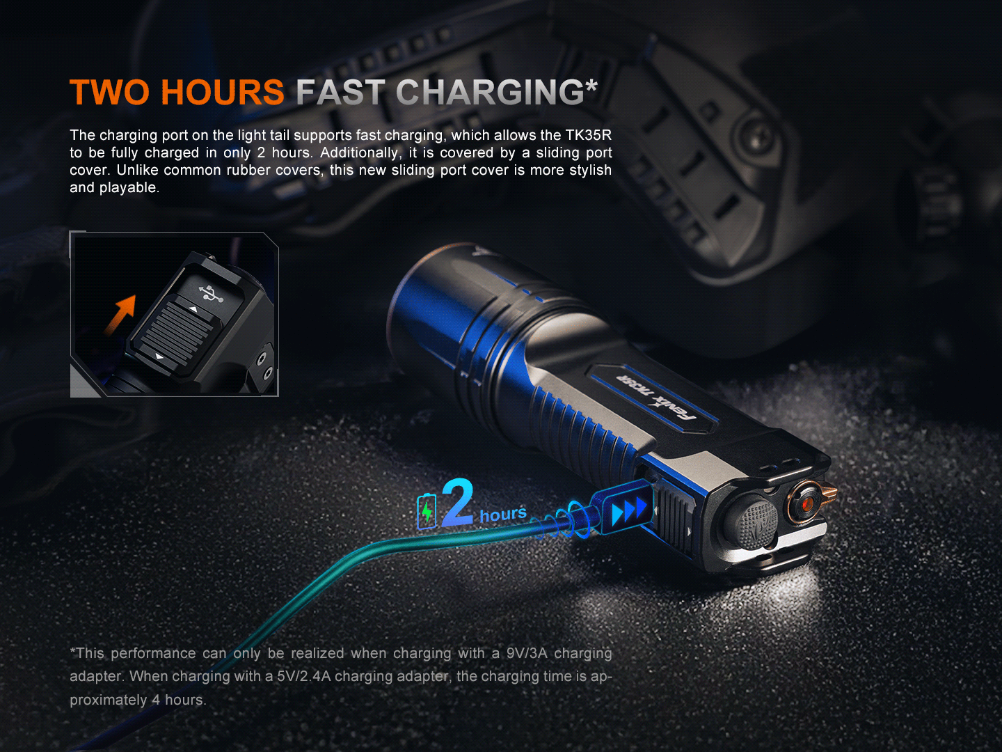 Fenix TK35R UV Light Rechargeable High-Performance Tactical Flashlight