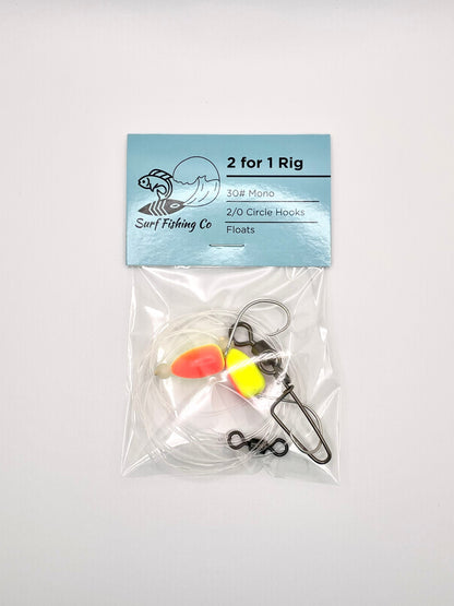 Surf Fishing Co. 2 For 1 Sand Flea Float Rig