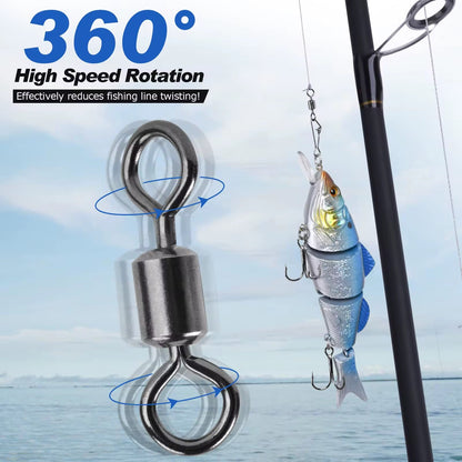 Surf Fishing Co. Rolling Barrel Swivels – 40 Pack
