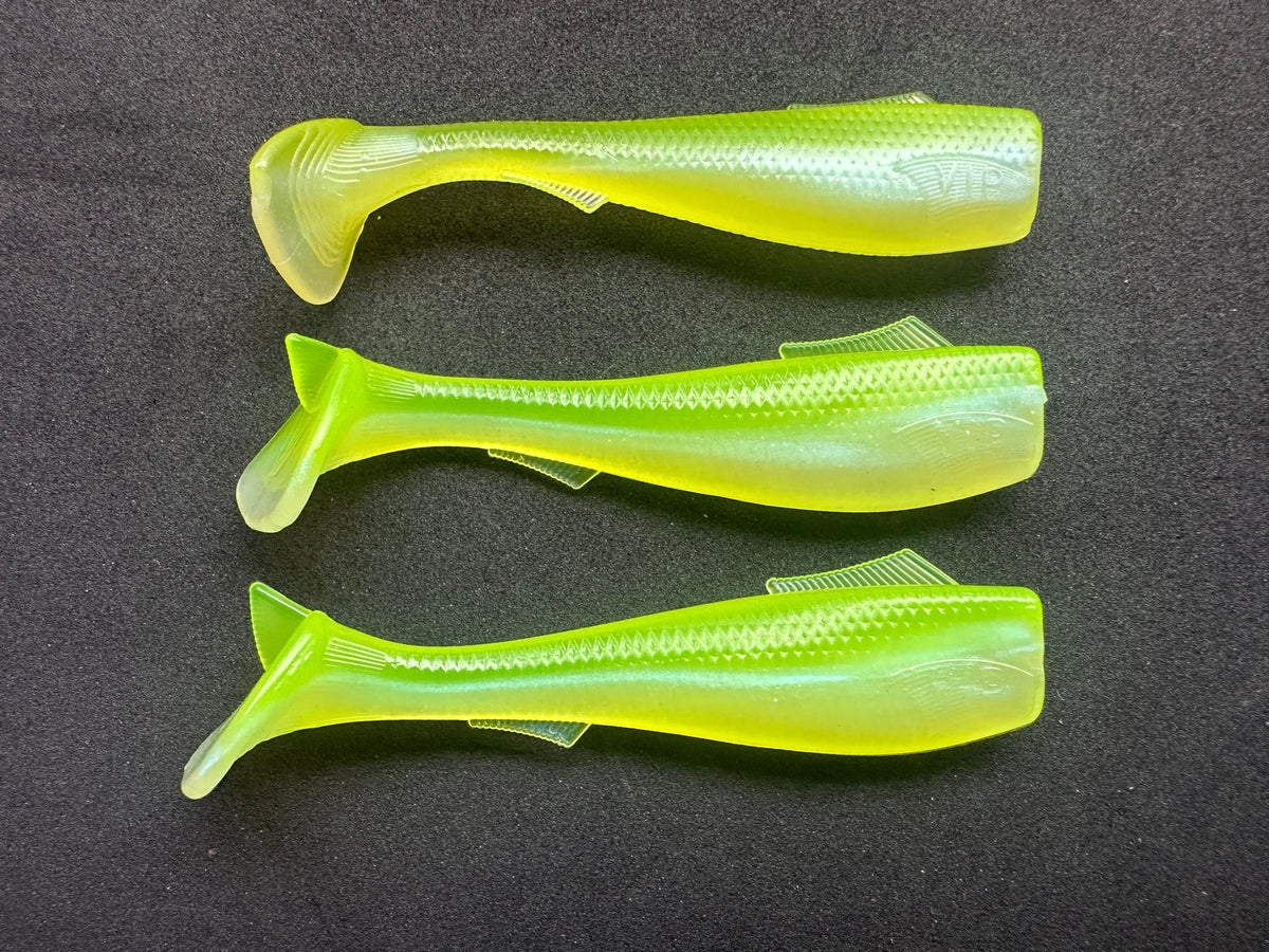 4.5” VIP “Pearl/Chartreuse” Swim Bait (Single Bait)