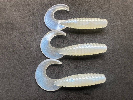 4" "Pearl/Glow" Curly Tail (12 Pack)