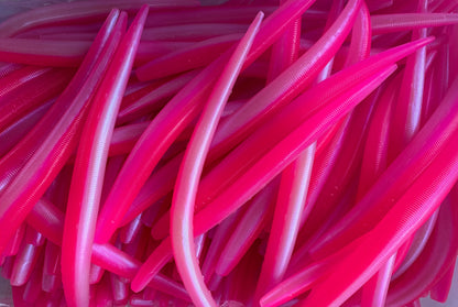 9", Pink/Pearl Eel - Single Bait