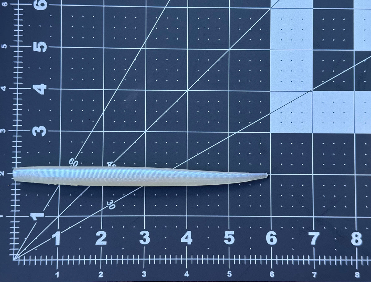 6"  Glow/Pearl Eel  (Single Bait)