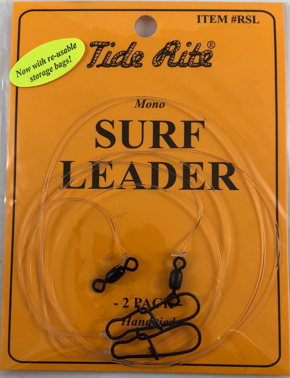 Tide Rite RSL Mono Surf Leader with Snap & Swivel – 2 Pack