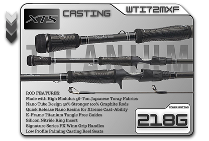 Fish Xtreme WTI72MXF Titanium 7'2" Medium Extra-Fast Casting Rod