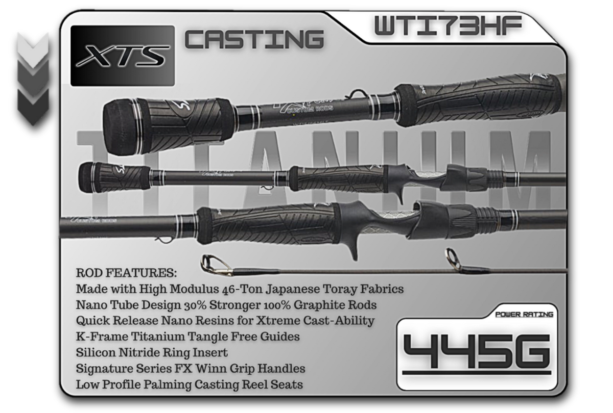 Fish Xtreme WTI73HF Titanium Series 7'3" Heavy Fast Casting Rod
