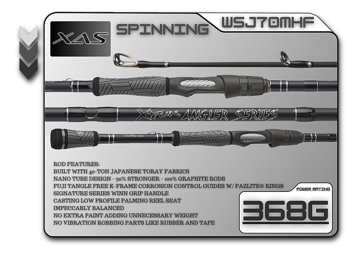 Fish Xtreme WSJ70MHF Legacy 7'0" Medium Heavy Fast Spinning Rod