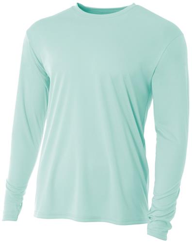 44+ UPF Cooling Performance Long Sleeve Shirts with Logo