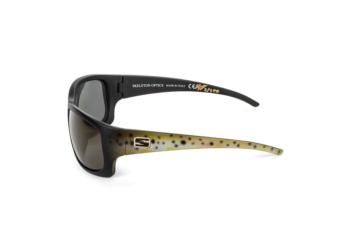 Skeleton Optics Outlaw Brown Trout Fishing Polarized Sunglasses