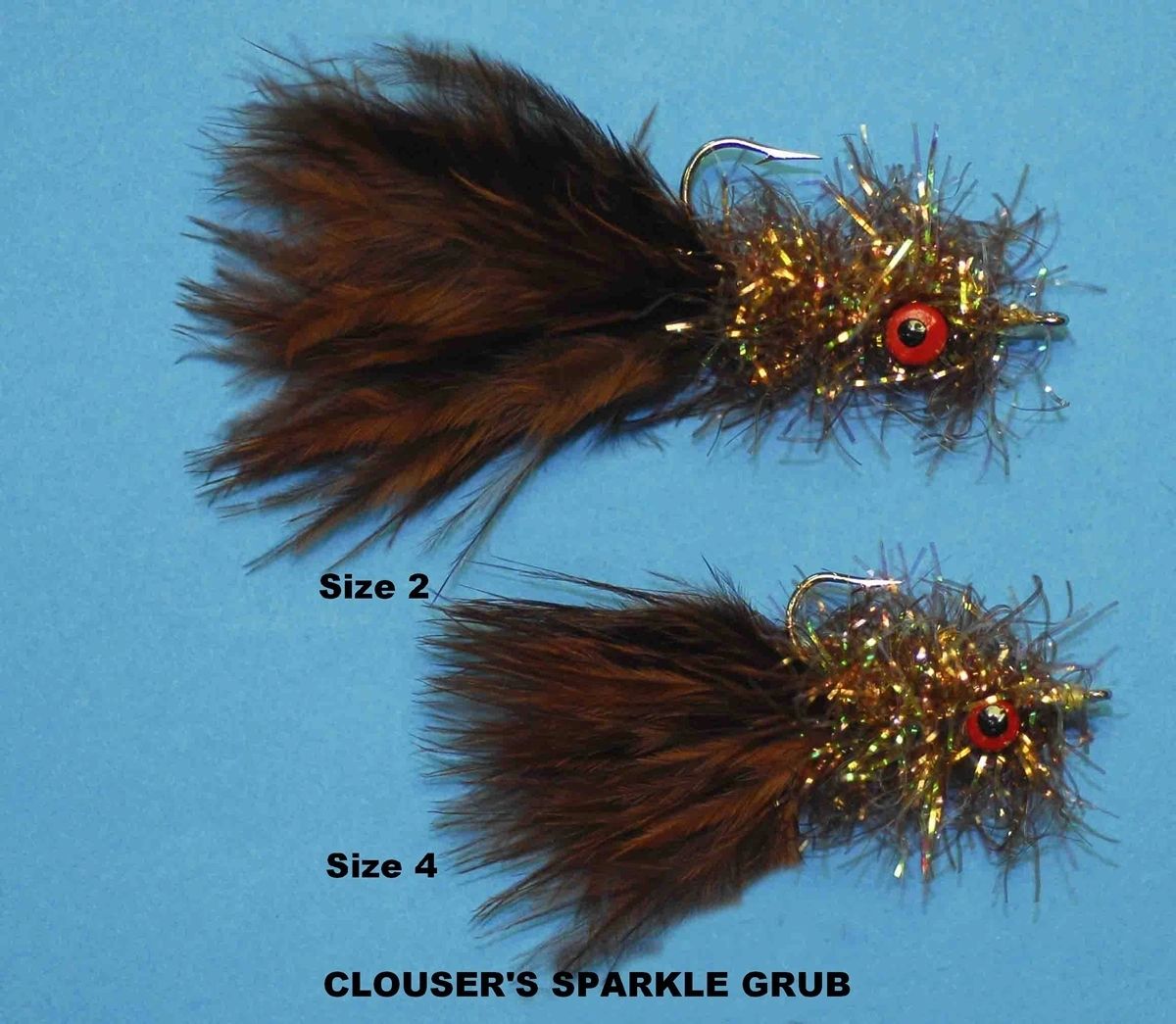 Clouser's Sparkle Grubb hand Tied by Bob Clouser & Autographed Card