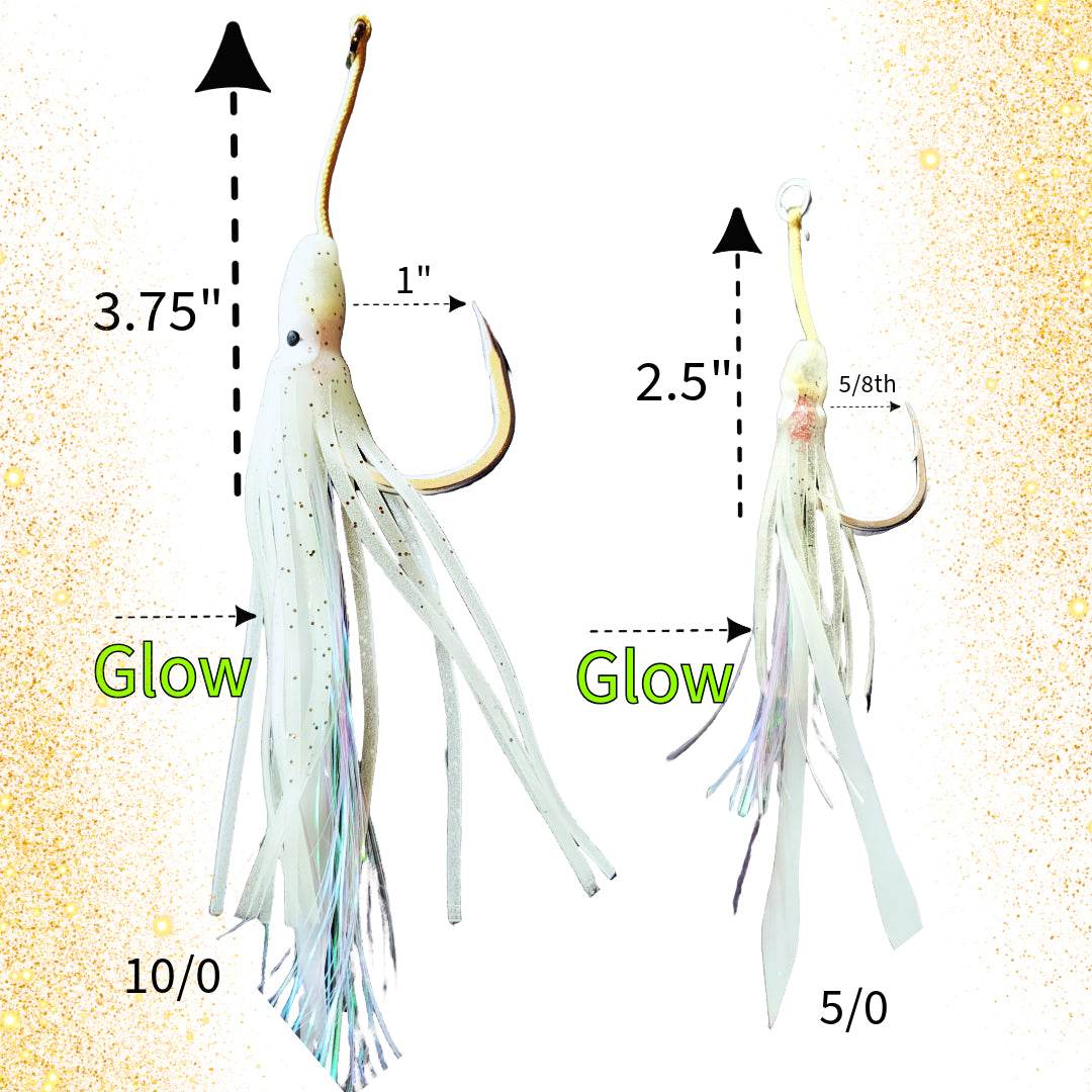Submission Glow-in-the-Dark Squid Assist Hooks – 5/0 & 10/0