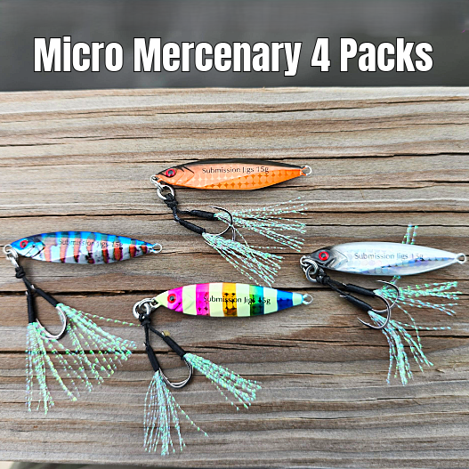 Submission Mercenary Micro Slow Pitch Jigs 4-Pack – 10g & 15g