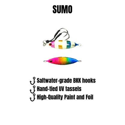 Submission Sumo & Mercenary Micro Slow Pitch Jigs 4-Pack – 10g & 15g