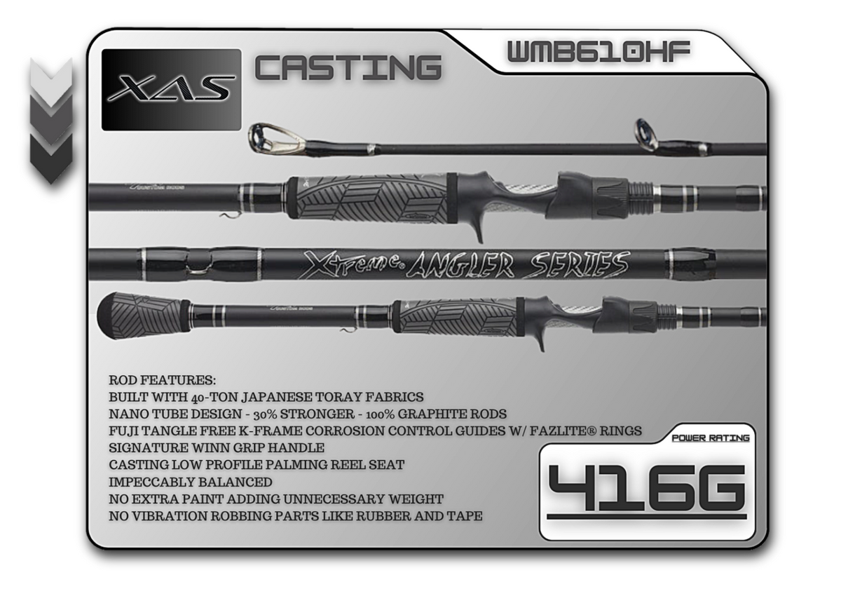 Fish Xtreme WMB610HF Legacy 6'10" Heavy Fast Casting Rod