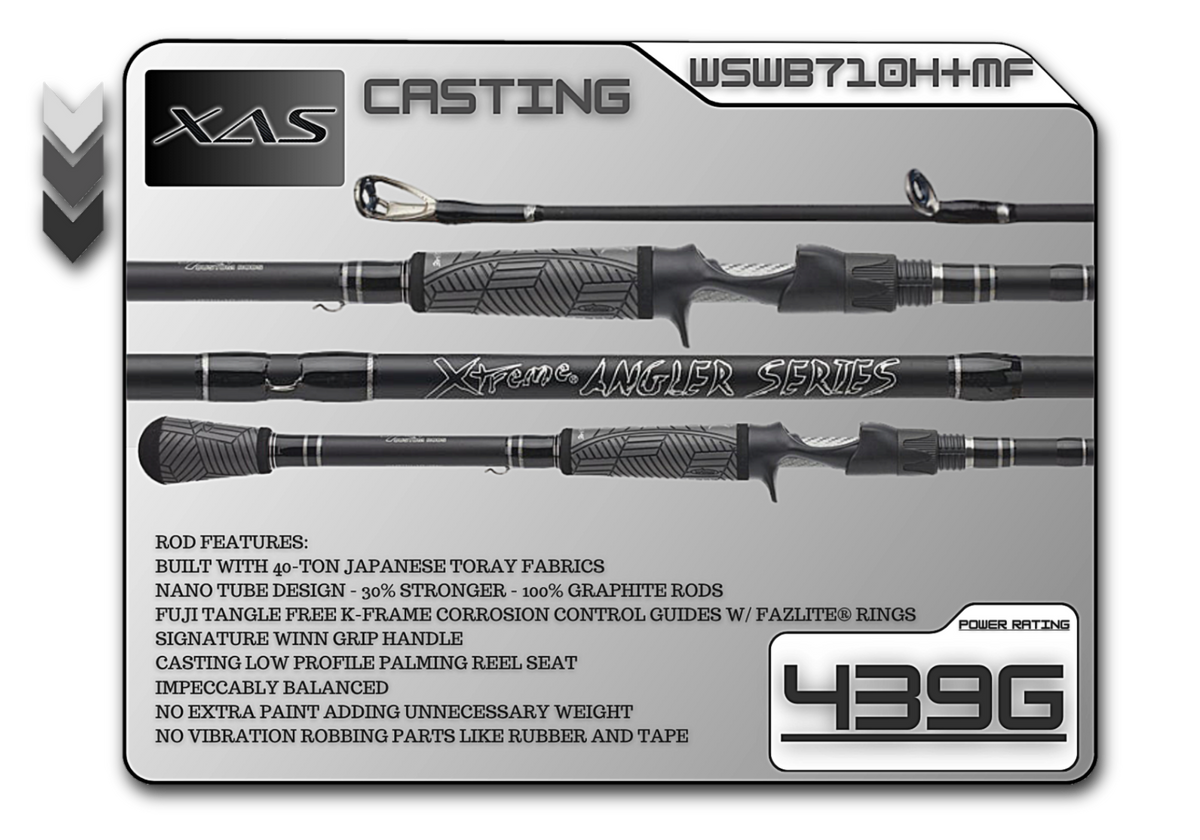 Fish Xtreme WSWB710H+MF 7'10" Heavy Plus Moderate-Fast Casting Rod