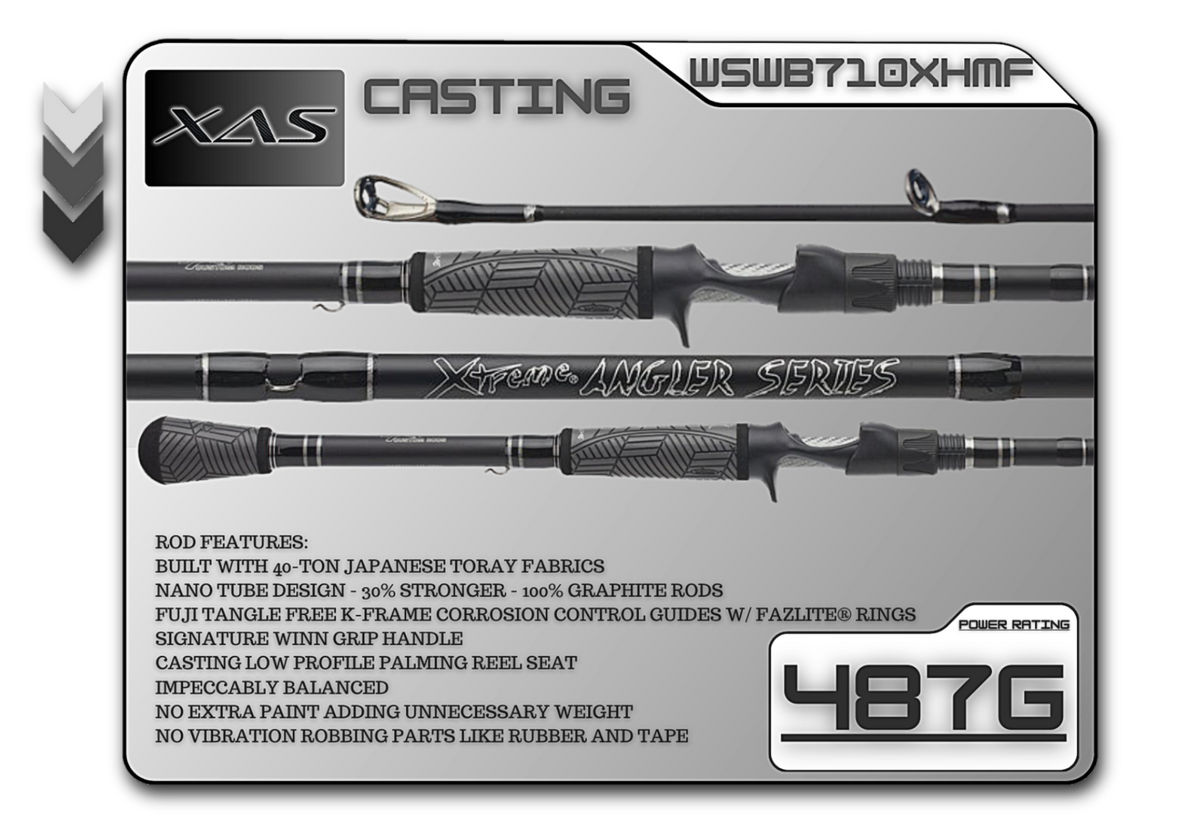 Fish Xtreme Legacy 7'10" Extra Heavy Mod-Fast Casting Rod – WSWB710XHMF